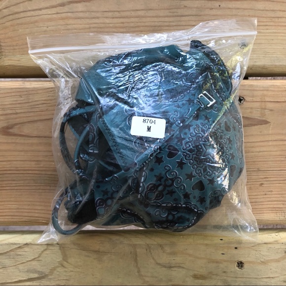 NWT SM Green black star heart bandeau bow string final price - Picture 9 of 9